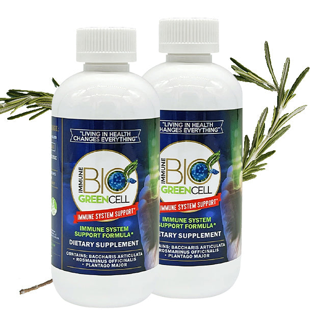 Immune Bio Green Cell - Immune System Support* - 2 Bottles Included - 2 Ml Per Serving