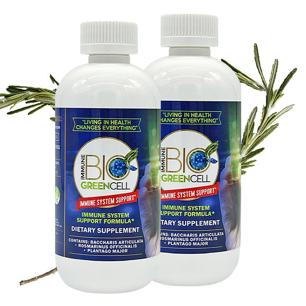 Immune Bio Green Cell - Immune System Support* - 2 Bottles Included - 4 Ml Per Serving